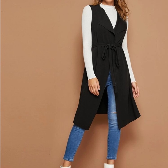 Jackets & Blazers - Belted duster belted vest